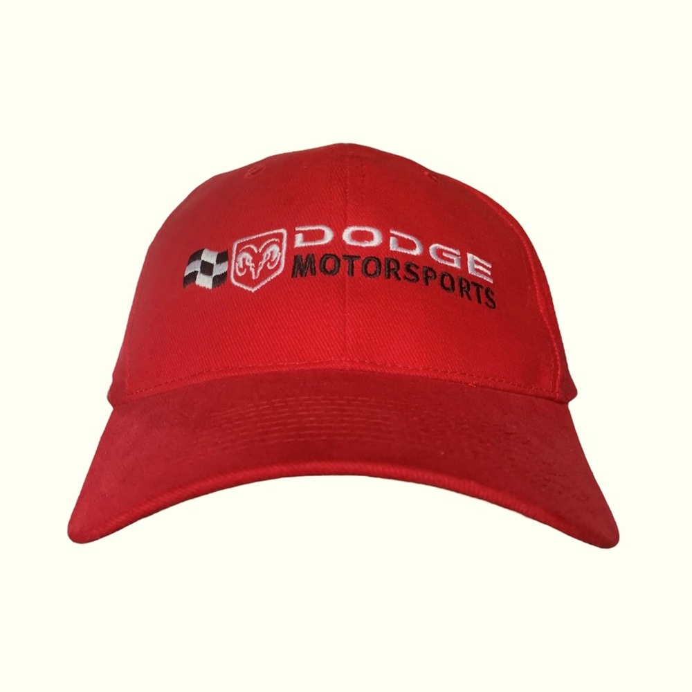 Dodge Motorsports Grab Life By The Horns Red Black White Embroidered Cap Hat USA